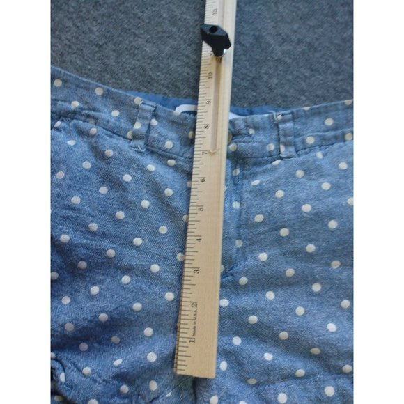 Old Navy Shorts Womens Sz 2 Blue Linen Shorties Polka Dot Everyday Short Shortys - Picture 8 of 12
